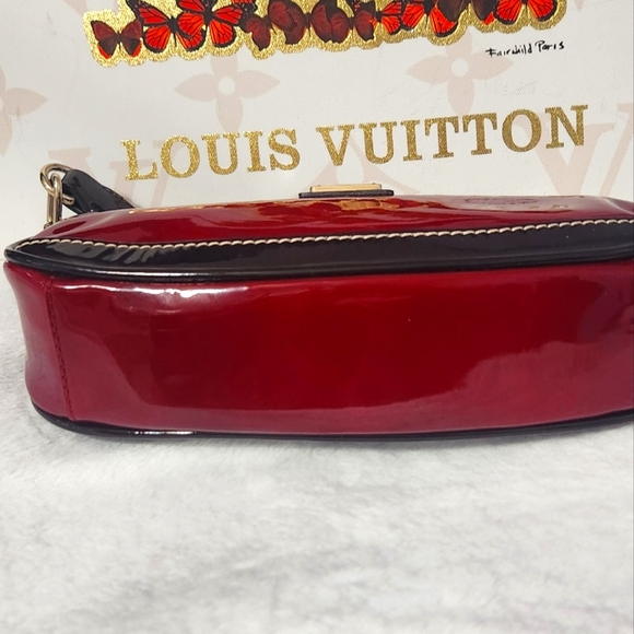 Dooney & Bourke Patent Leather Red Mini Top Zip Bag - Picture 6 of 16